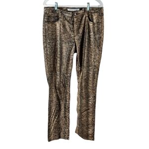 Jones New York Metallic Faux Snakeskin Jeans